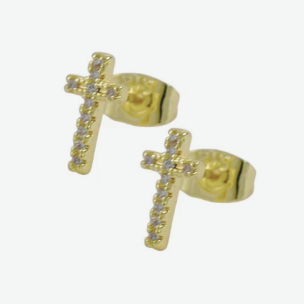 boucles d'oreilles croix chrétienne or femme et homme