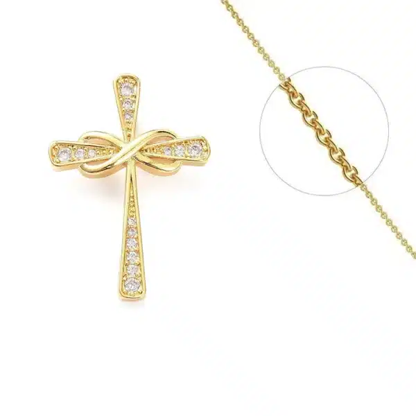 collier croix chrétienne signe infini zirconium collier croix chrétienne signe infini zirconium