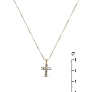 Collier Croix Catholique Plaqué Or 18 Carats